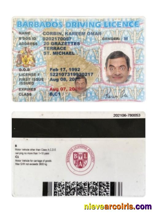 Barbados driving license